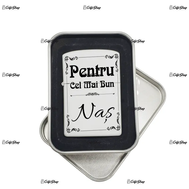 Cel mai bun nas, bricheta metalica gravata laser cu mesaj